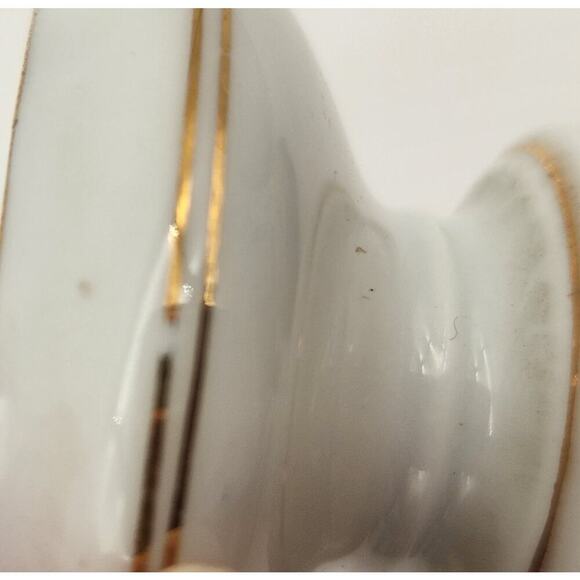 2 Porcelain Bavarian Urn Shaped Open‎ Salt Dip Cellars Roses Leaves Gold Trim - Picture 6 of 9